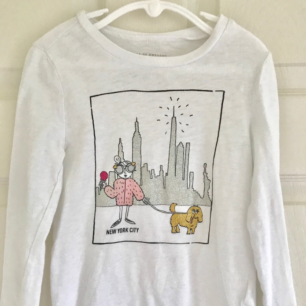 Rockets Of Awesome Top Tee NYC Dog Glitter 4/5